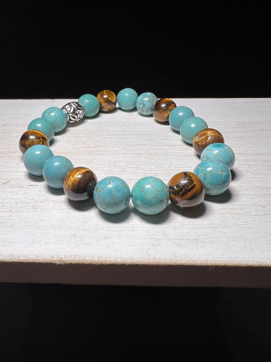 Turquoise and Tiger Eye Bracelet