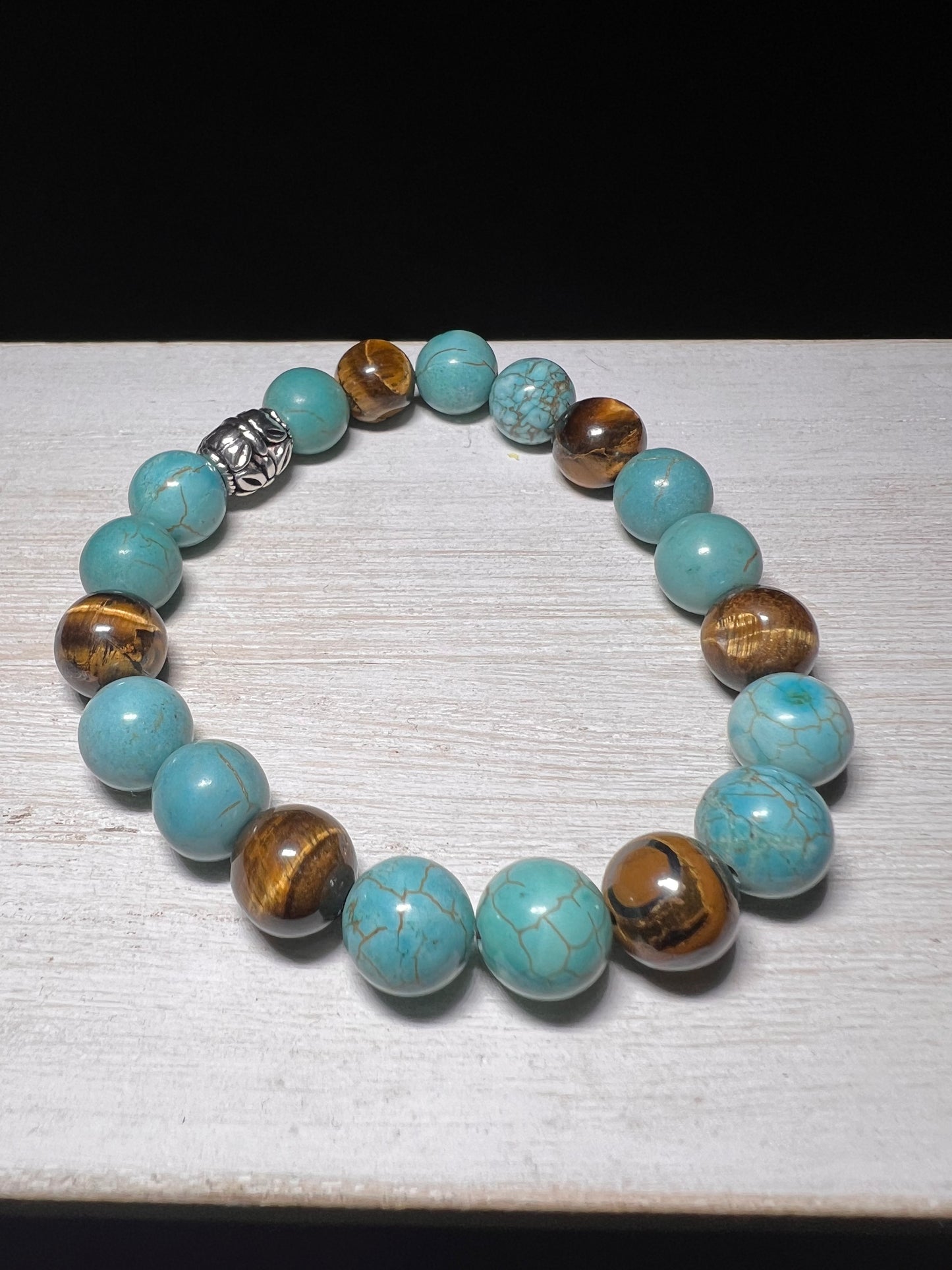 Turquoise and Tiger Eye Bracelet