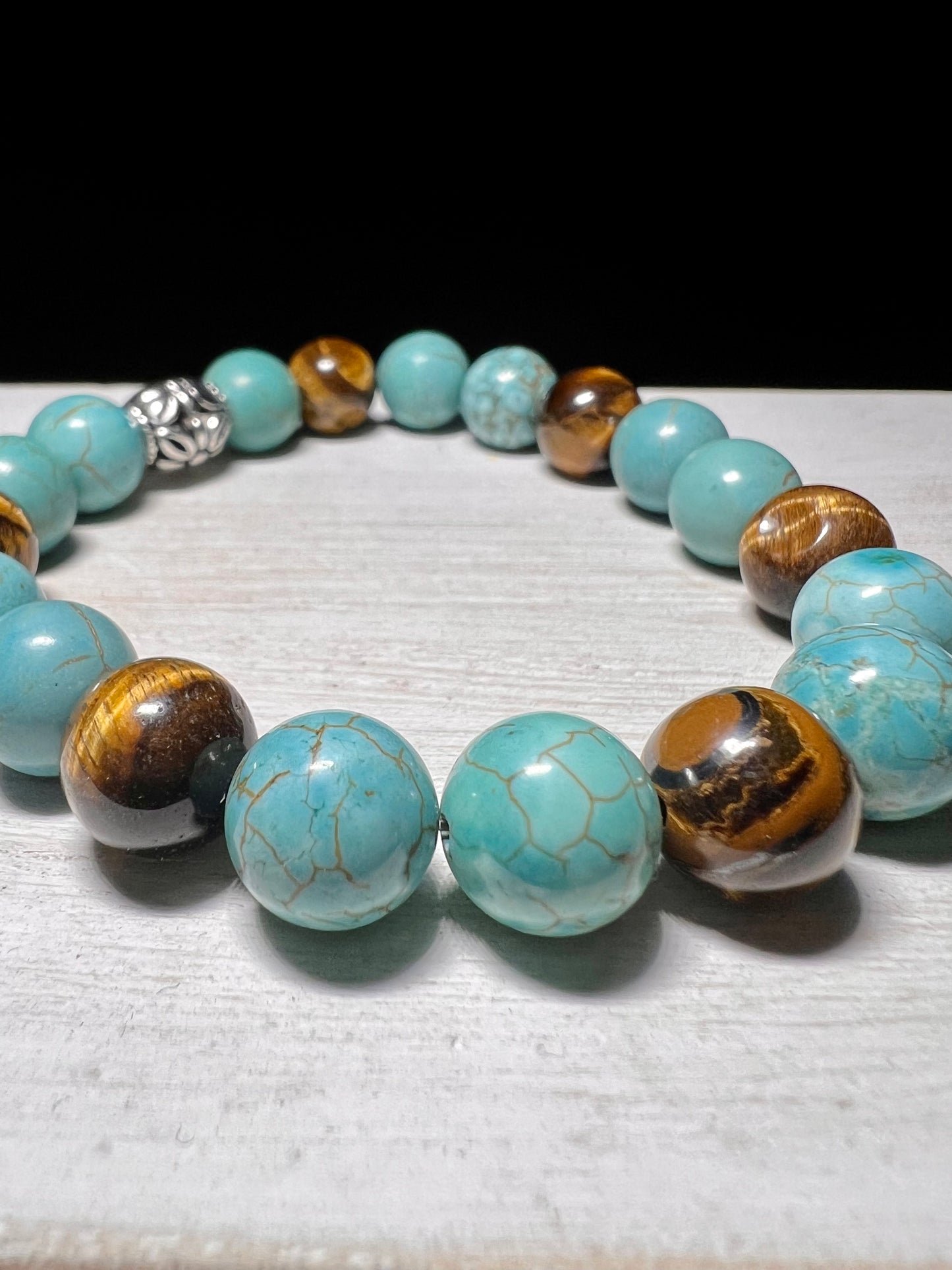 Turquoise and Tiger Eye Bracelet